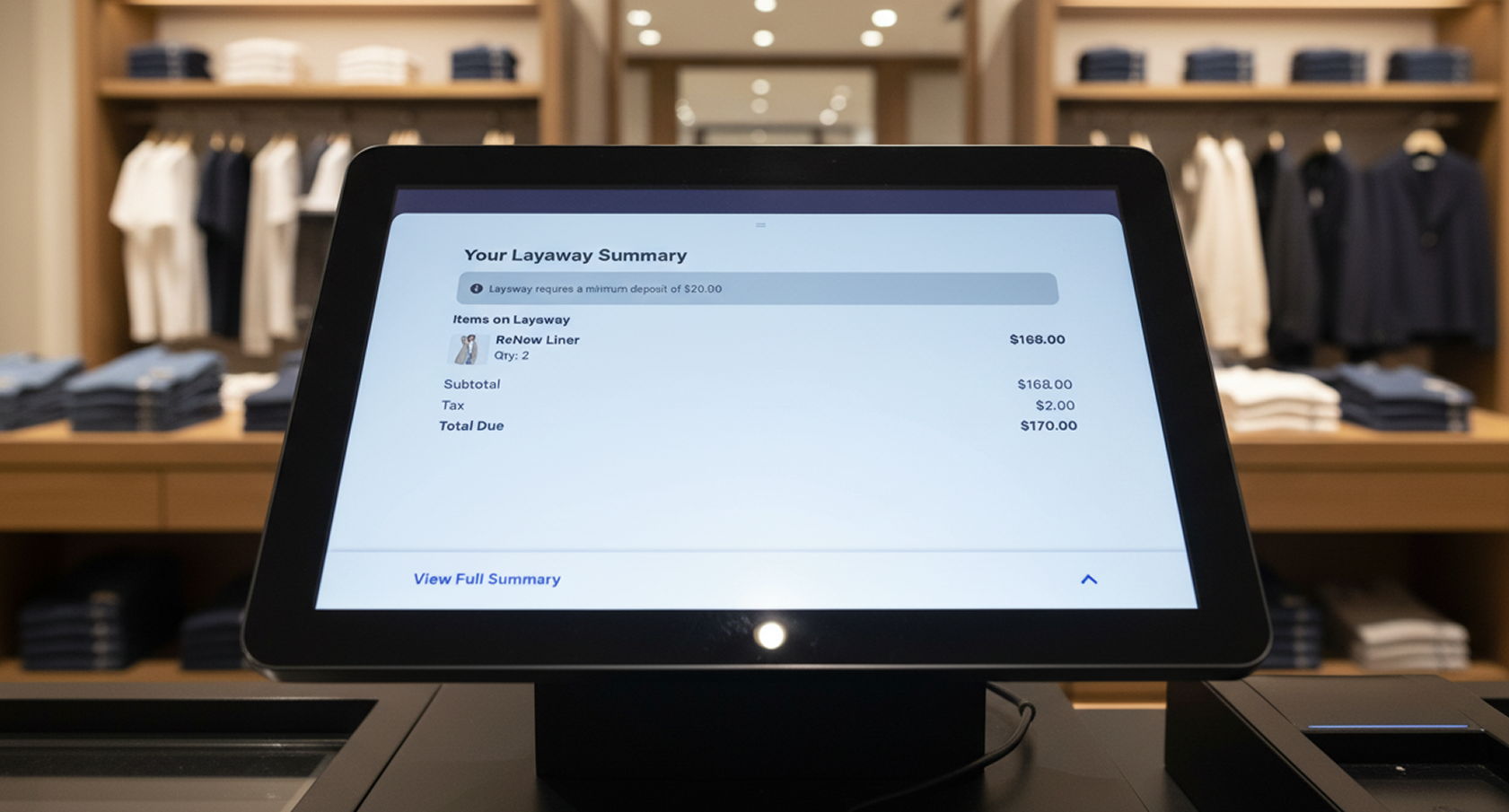 Final design  -  customer-facing display