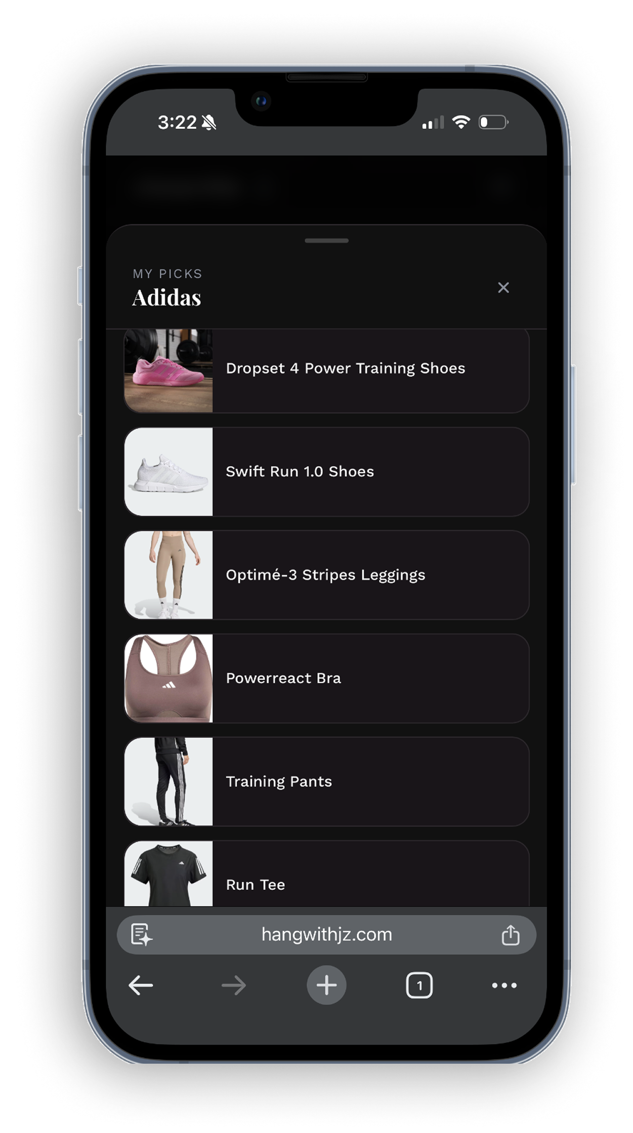 hangwithjz.com sticky top navigation bar