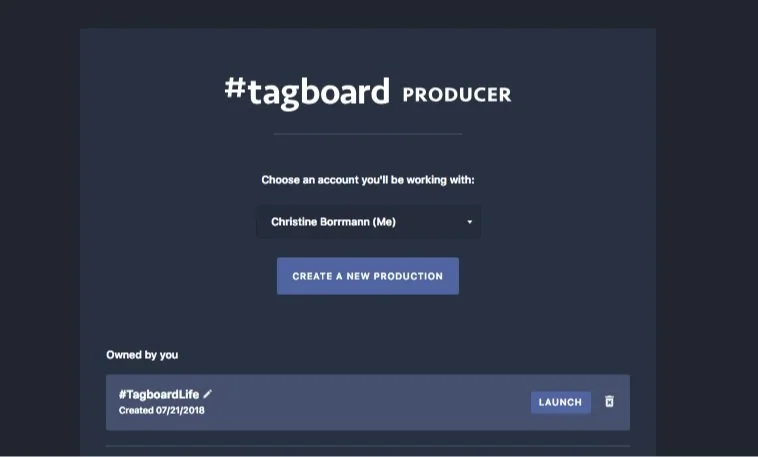 Production Dashboard  -  before redesign