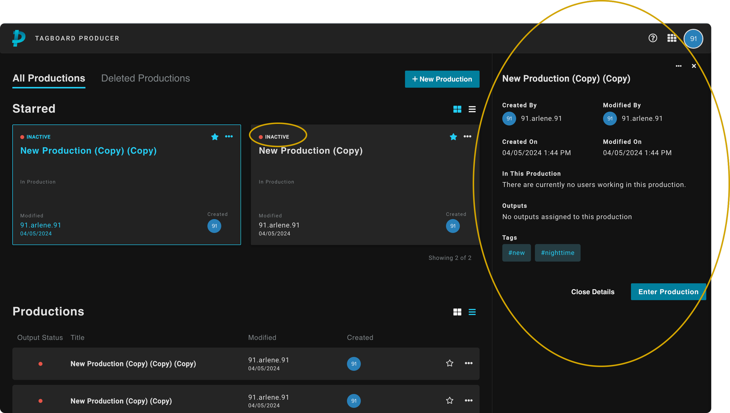 Enhancing Information Display  -  right panel metadata