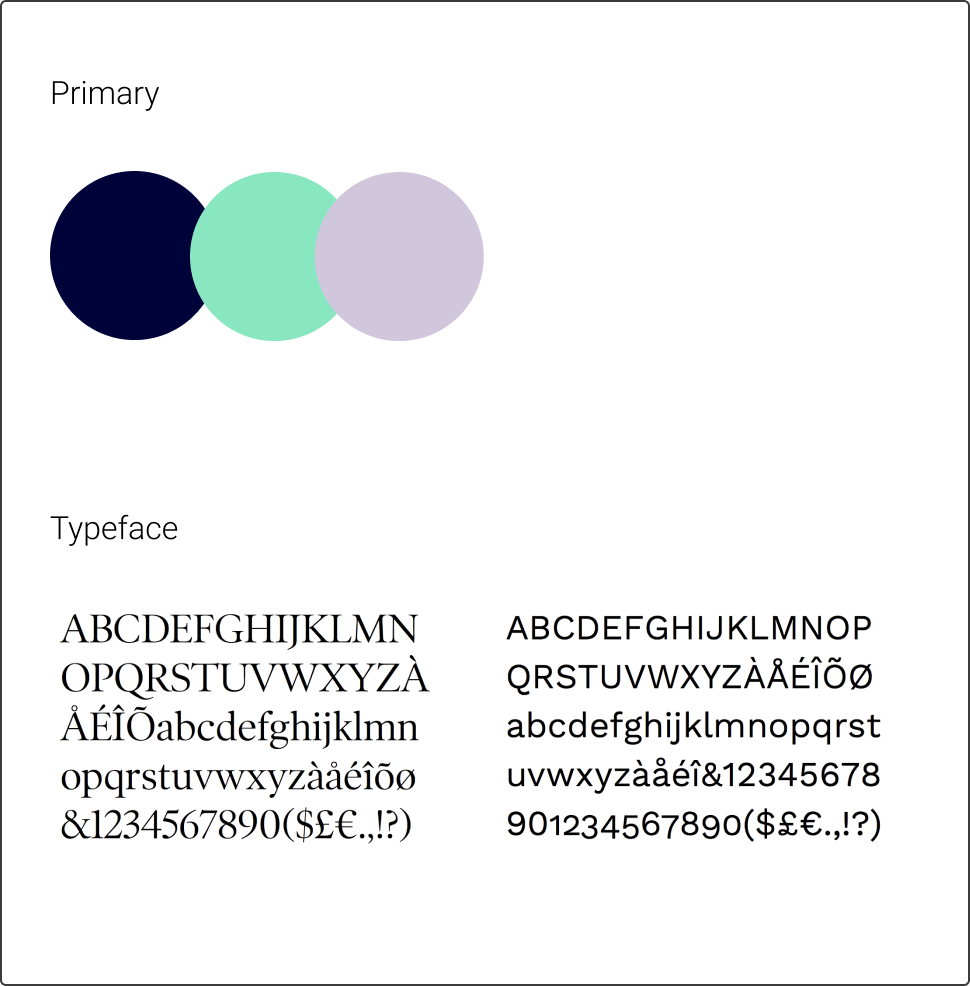 Pain point  -  brand colors and typography creating a dated aesthetic
